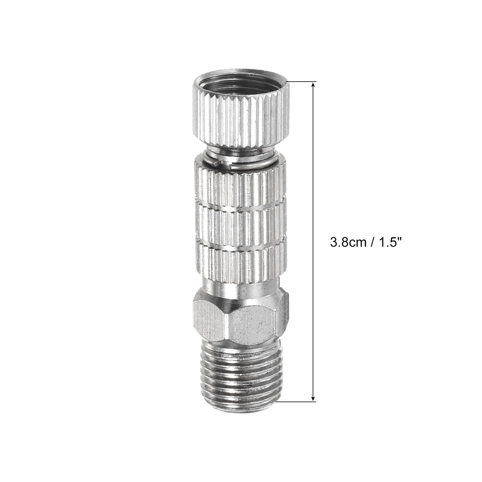 Patikil Air Brush Connector Adapters, 2pcs Quick Connect/Release for Airbrush Hose Silver - Image 2