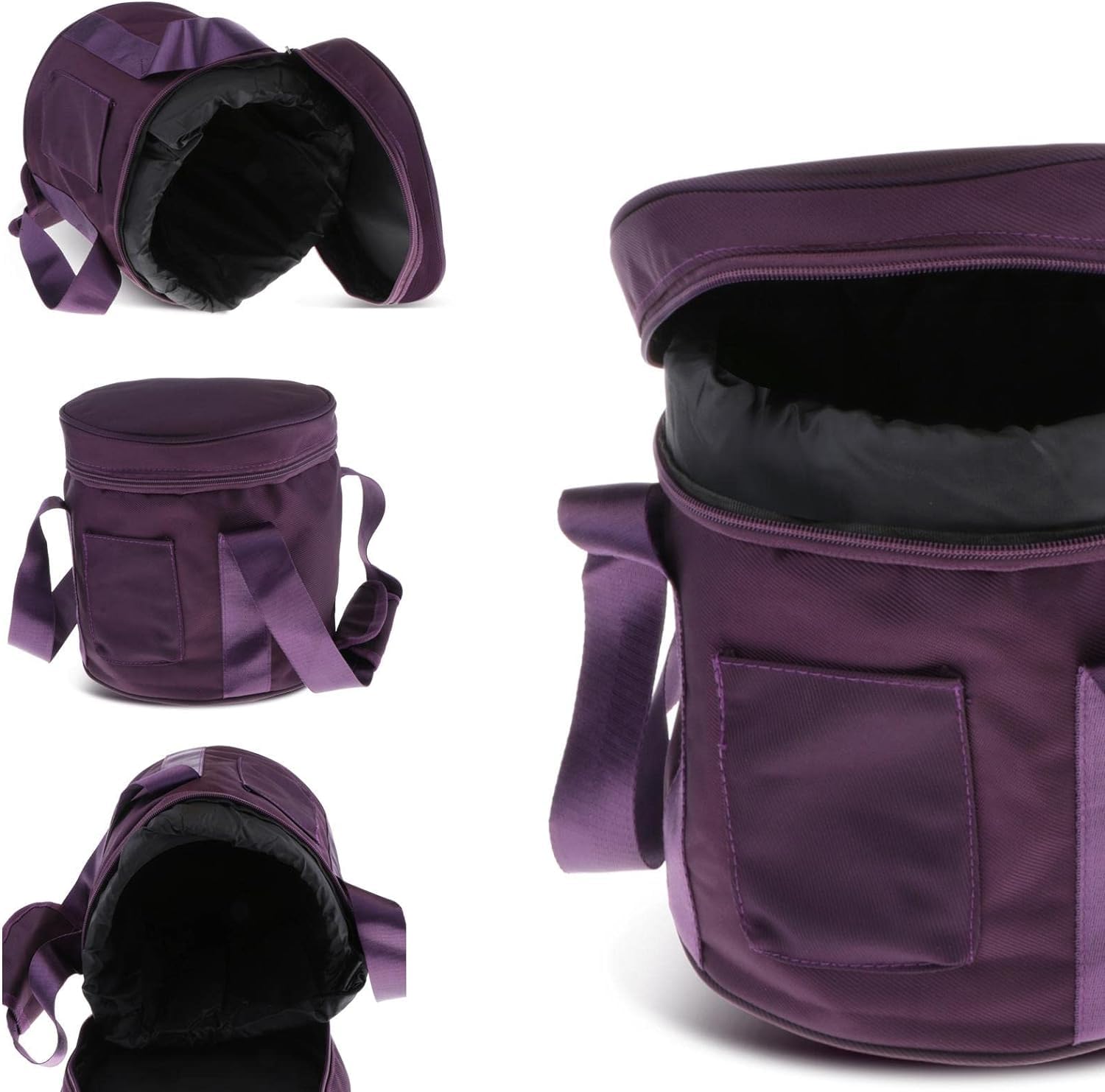RAHBI Borsa per campane tibetane, Custodia per campane tibetane da 8-14 pollici (14 pollici), Purple