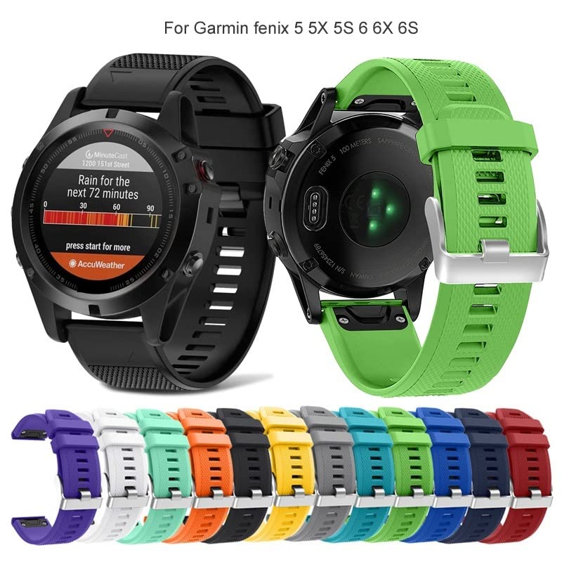 Correa de silicona resistente para senderismo con Garmin Fenix 6 y 5 2