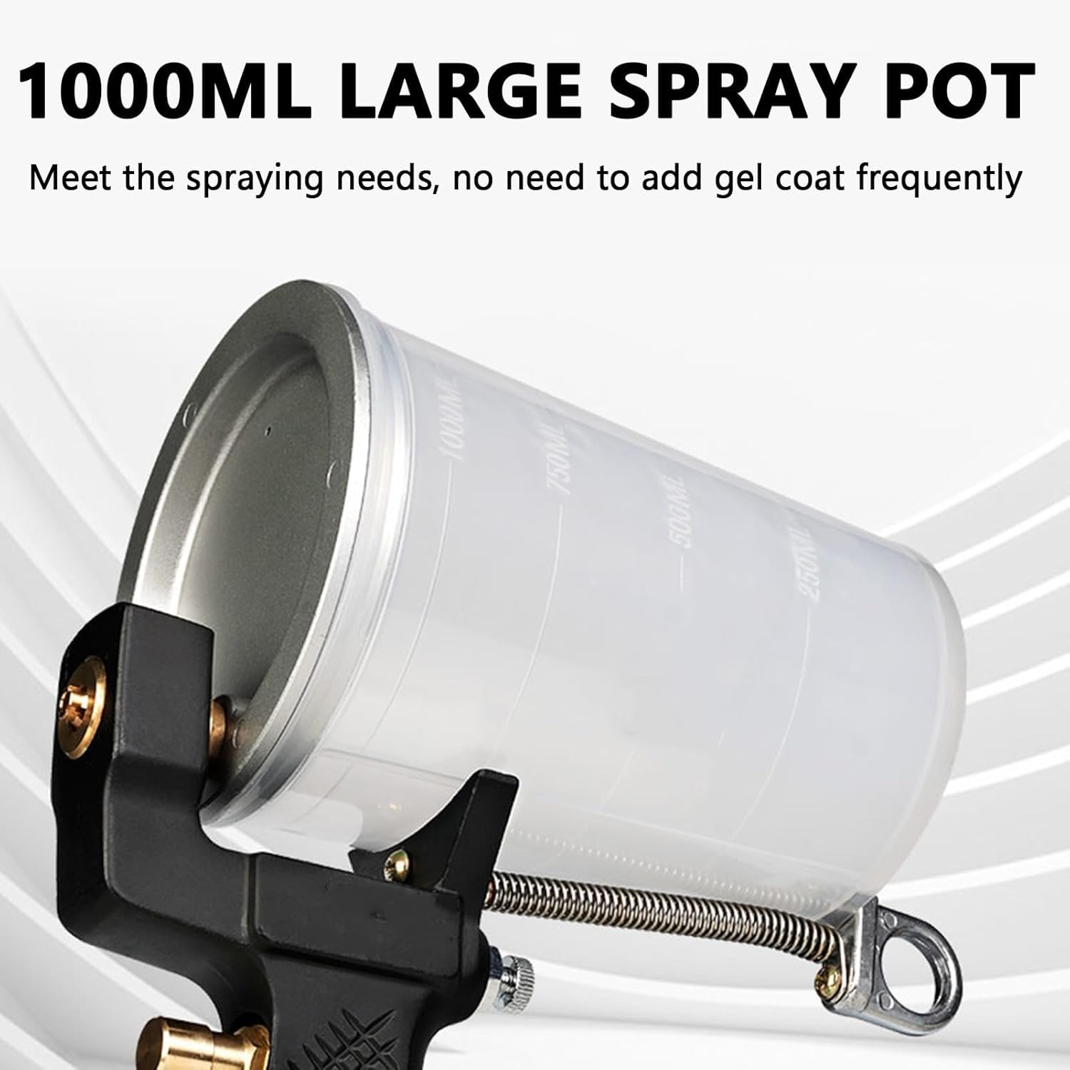Ręczny pistolet natryskowy do żelkotu, pneumatyczny pistolet do natrysku żelkotu lub żywicy, pojemność kubka 1000 ml, średnica dyszy 3 mm, do żywic