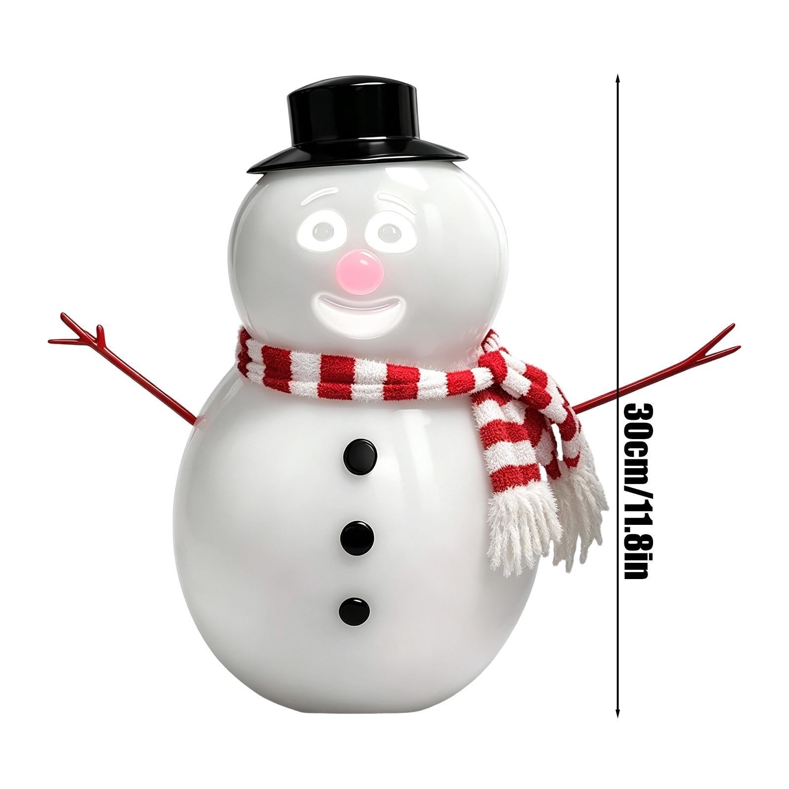 Statuine Pupazzo di Neve Addobbo Casa Animato Occhiolino a Batteria
