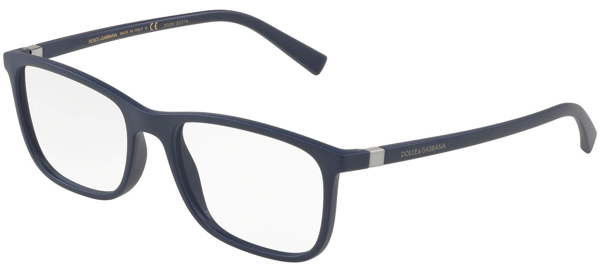 Men's Rectangular Optical Frame, Matte Blue, 55 Millimeters