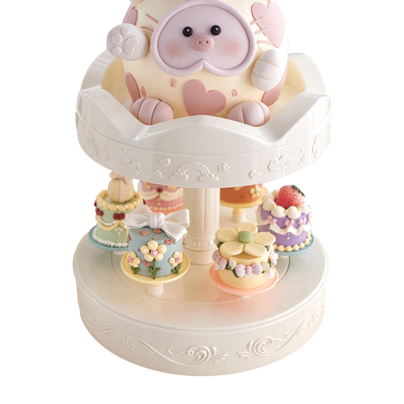 Supporto Per Cupcake Vassoio Rotante A Doppio Piano