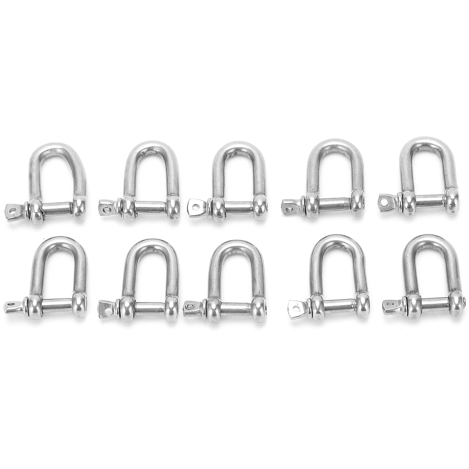 Kit 10 Manilhas Âncora Gigicial - Aço Inox 304, Grau Marítimo, 60kg Carga