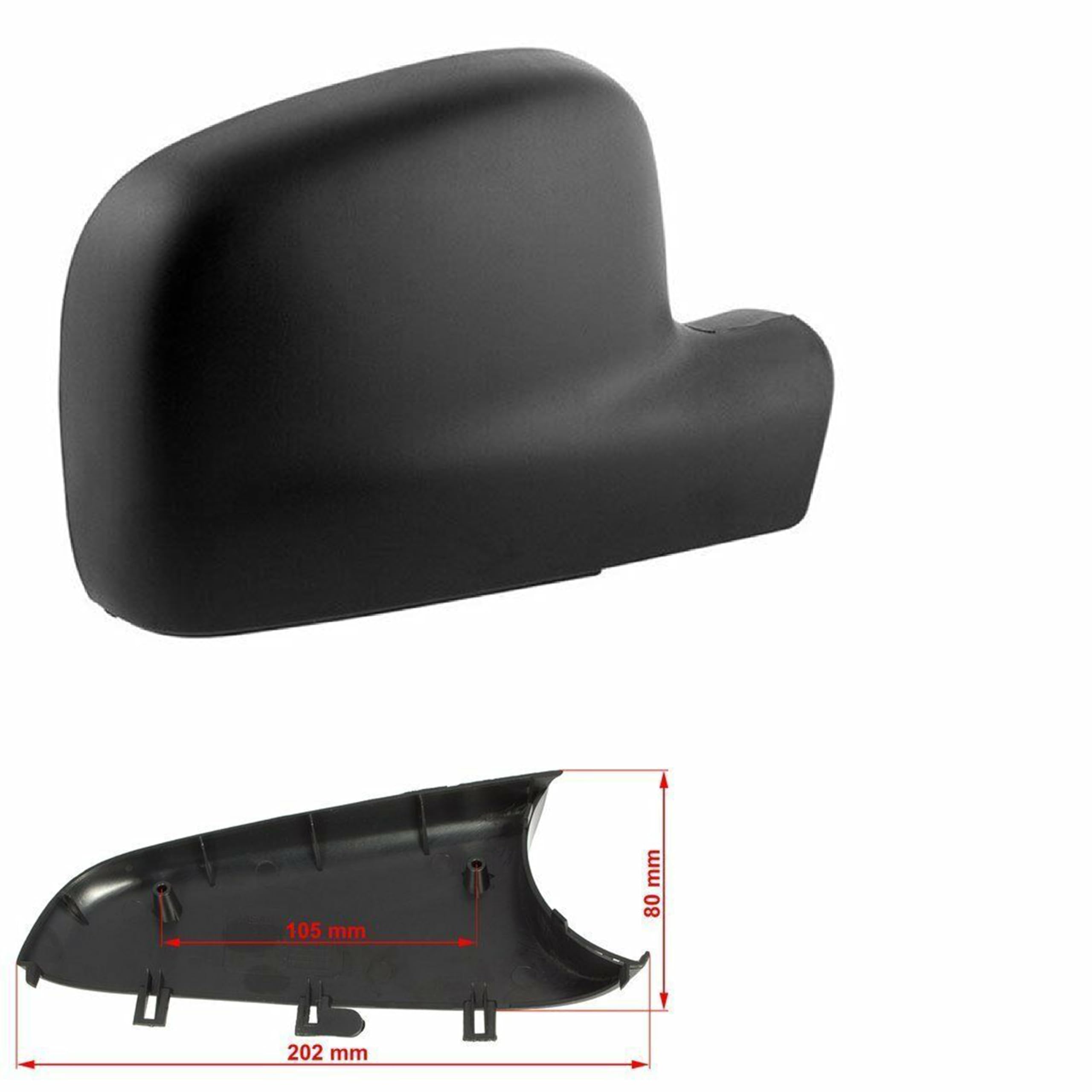Tappo per specchietto retrovisore esterno + telaio + mascherina destra per T5 / Caddy 3
