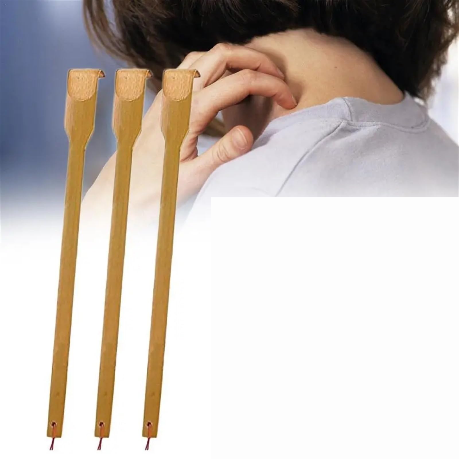 3 Stück Holzmassagegerät Rückenkratzer Holzkratzer Rückenkratzer Massagegerät