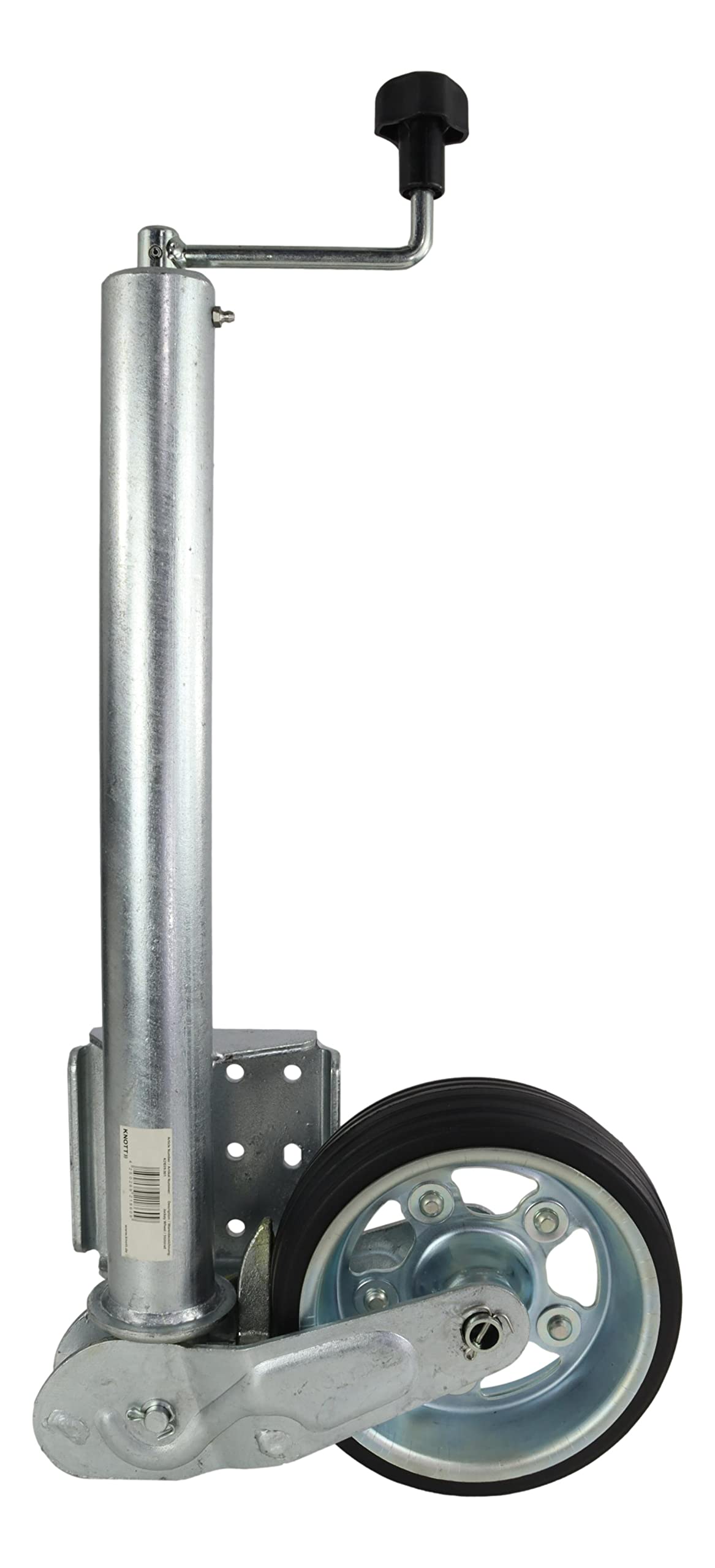 Generisch Knott 421039.001 automatyczne koło podporowe do dużych obciążeń 500 kg samochód osobowy przyczepa koło ostrogowe 230 x 80 mm
