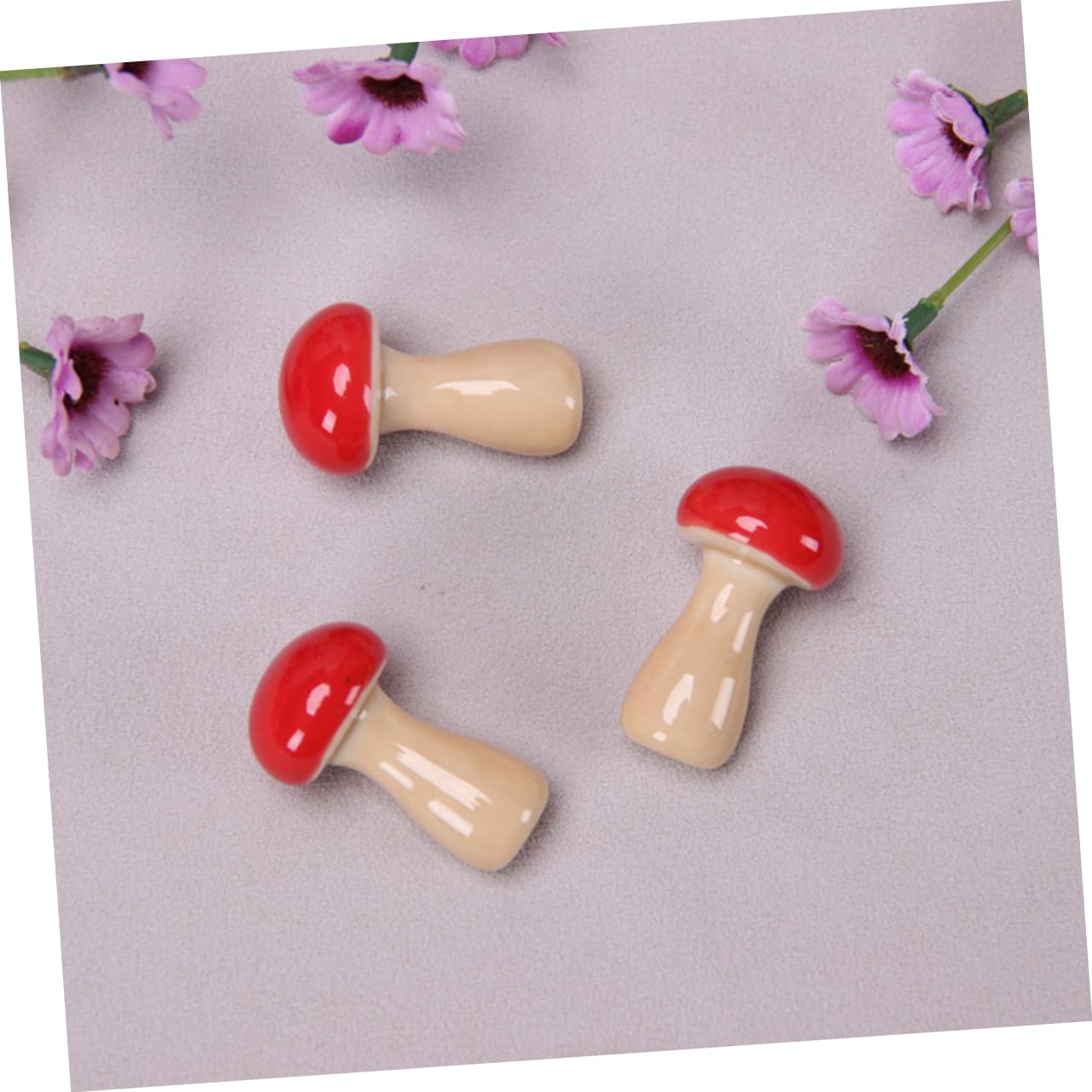 Luxshiny Support de Rangement pour Baguettes Lot de 6 Pièces, Facile à Nettoyer en Céramique Champignon Décoration de Table à Manger Élégante Maison