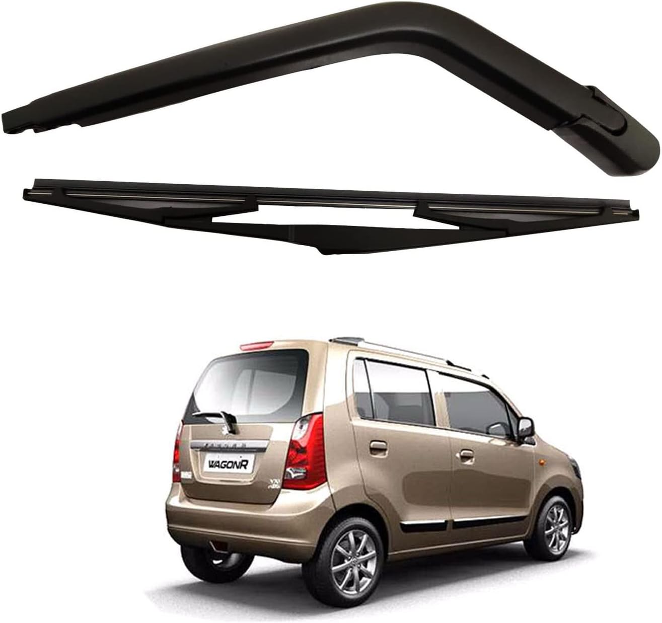 Kylo Rear Windshield Wiper Arm and Blade set Kit | Dicky/Diggi Wiper Arm and Blade Set | Back Wiper Kit - Replacement for Wagon R