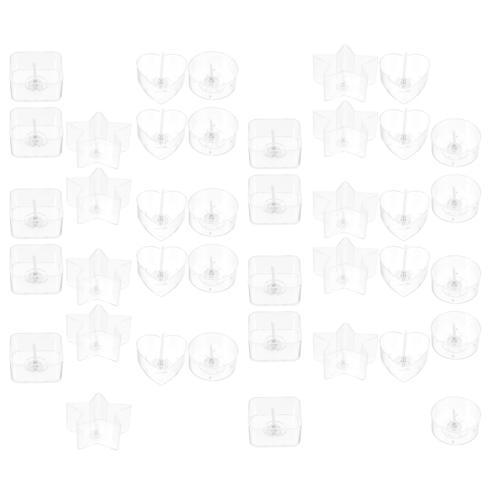 Kit para fabricar velas románticas con vasos de corazón para decoraciones festivas
