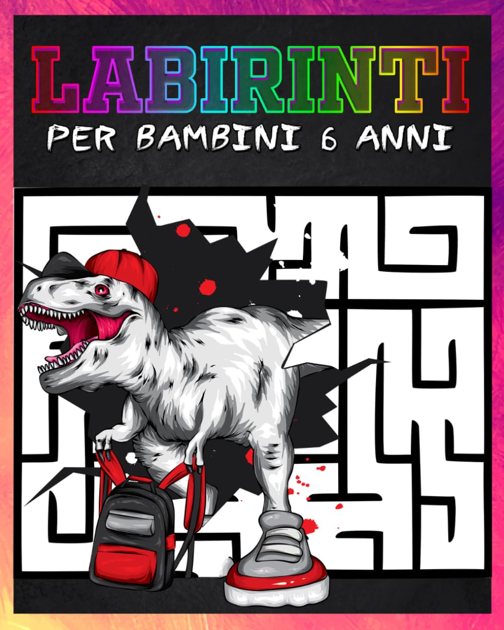 Labirinti per bambini 6 anni: Labirinti Facili e Disegni da Colorare per Bambini, Giochi Educativi Divertenti per Migliorare Concentrazione e Creatività