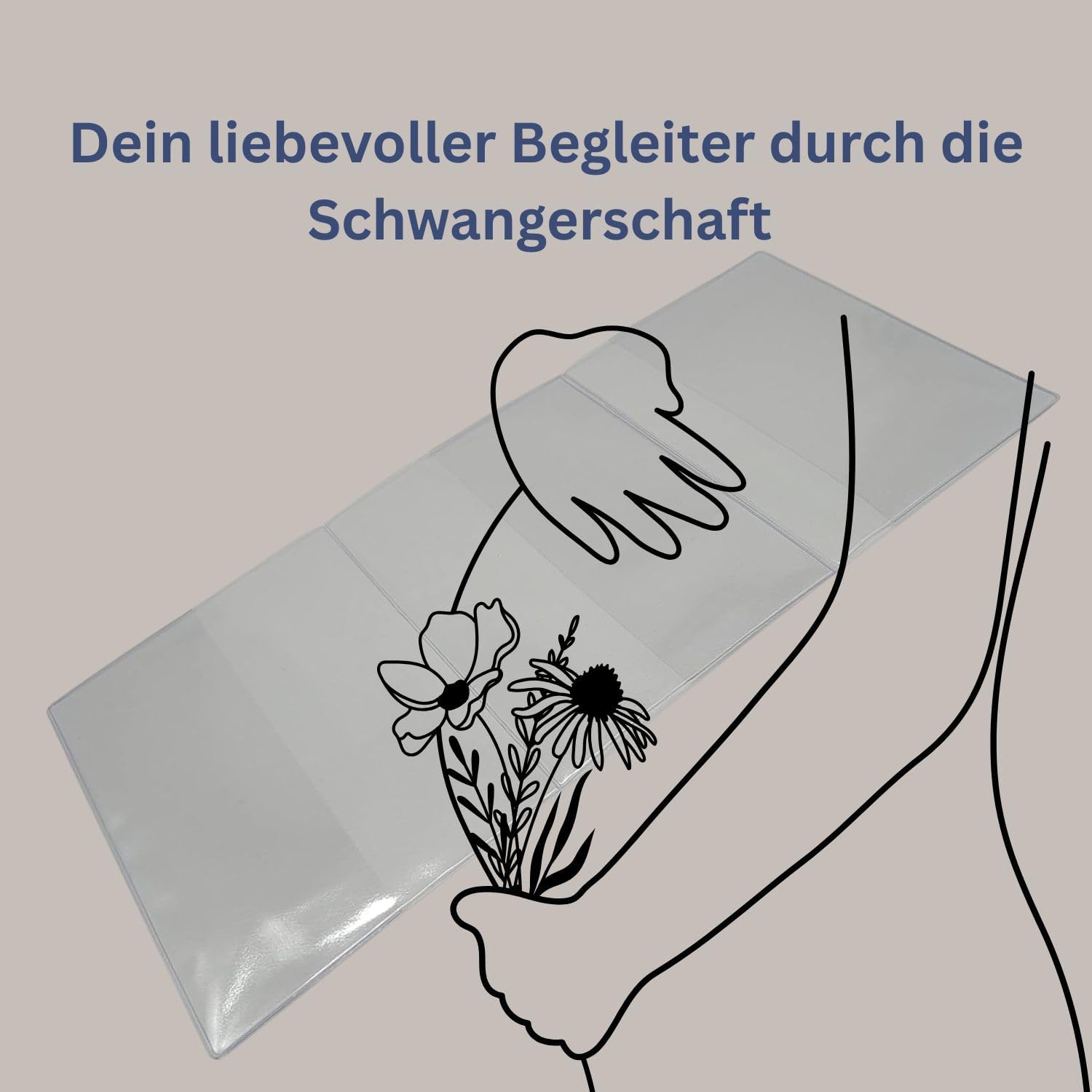 Mutterpasshülle transparent, PVC, für Deutschland (25 Stück) | Schutzhülle für den deutschen Mutterpass MKP, Weichfolie mit Extrafach, ideal für werdende Mamas