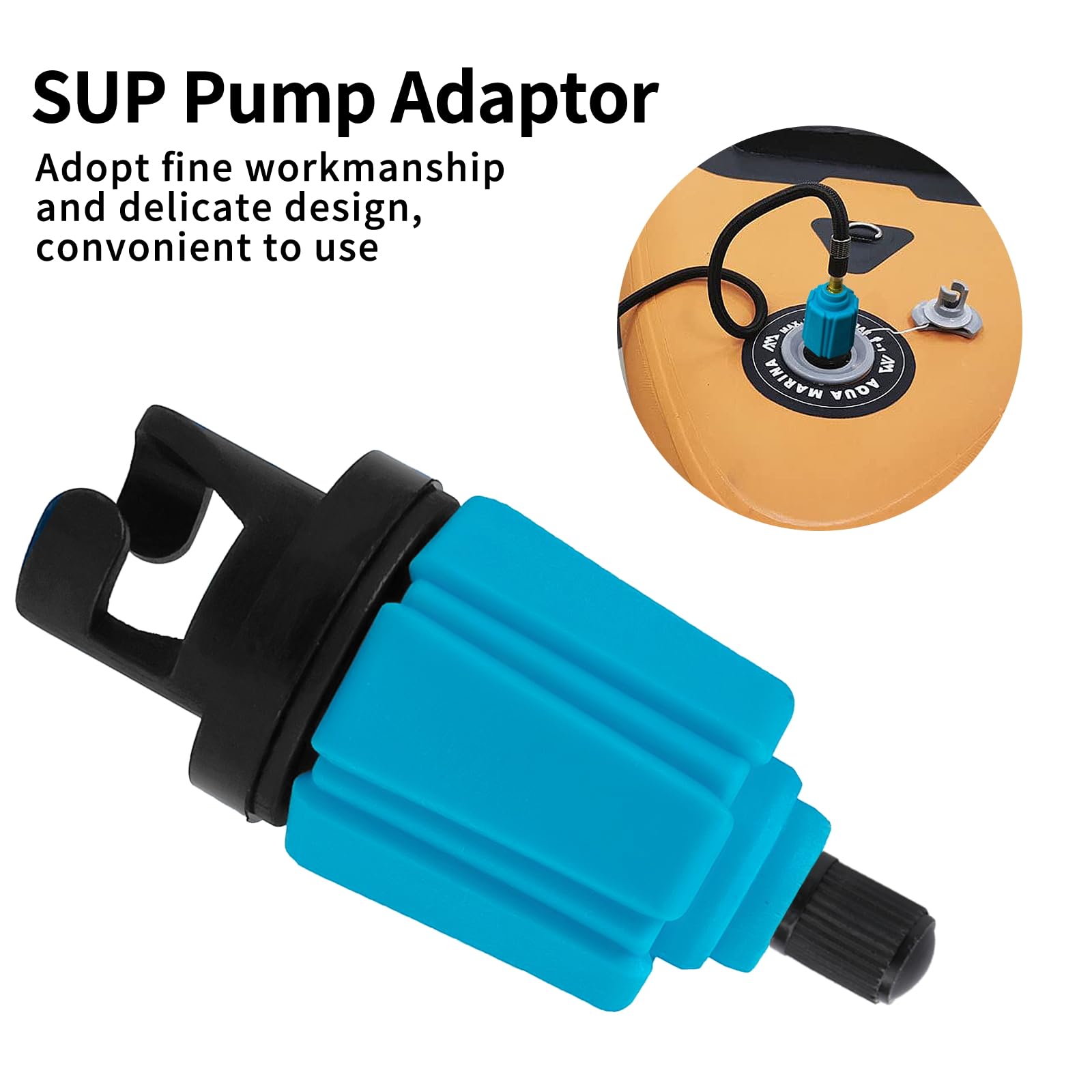 Adaptateur De Vanne D'air De Bateau à Rames Adaptateur De Pompe Gonflable De Kayak En Nylon Pour