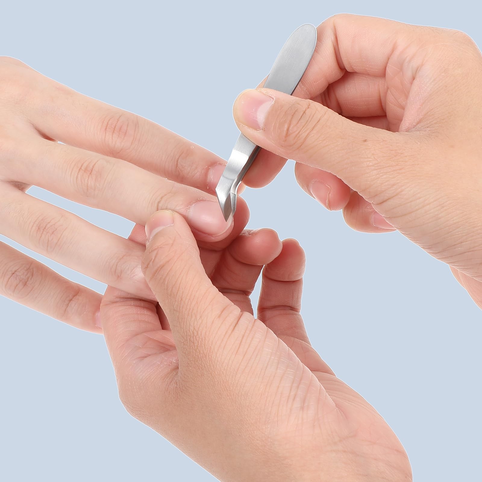 JJUNW Pinza per cuticole per unghie in acciaio inossidabile, pinzette piccole per cuticole, forbici dritte per cuticole, punte affilate, taglierina angolare, taglierina cuticole per unghie, strumento