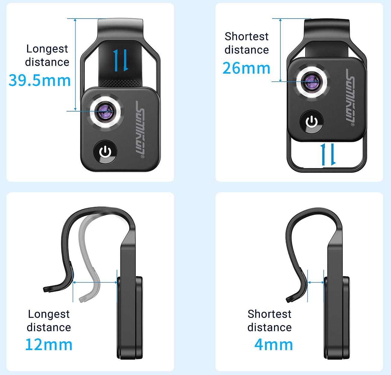 Somikon Handy Mikroskop: Mikroskop-Vorsatzlinse für Smartphones, 200-fache Vergrößerung, 6 LEDs (Taschenmikroskop, Microscope Handy, HTC)