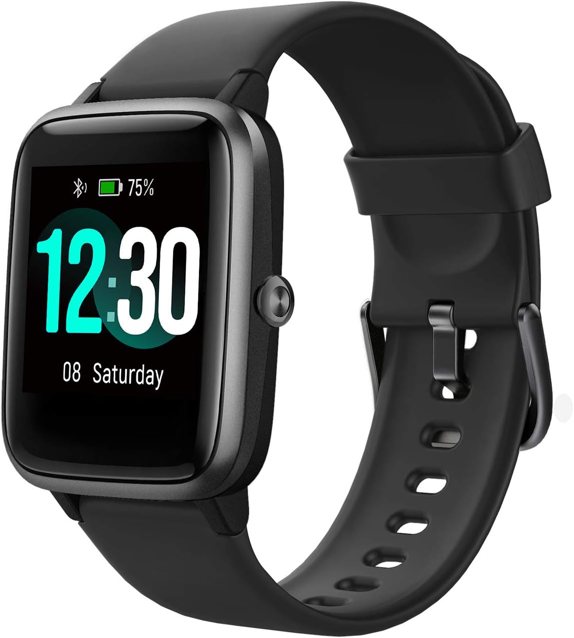 Smart Watch for Women Men, Fitness Tracker with Heart Rate Monitor, Activity Tracker, Step Counter, Sleep Monitor, Calorie Counter, IP68 Waterproof Smartwatch for Andriod IOS (Black)