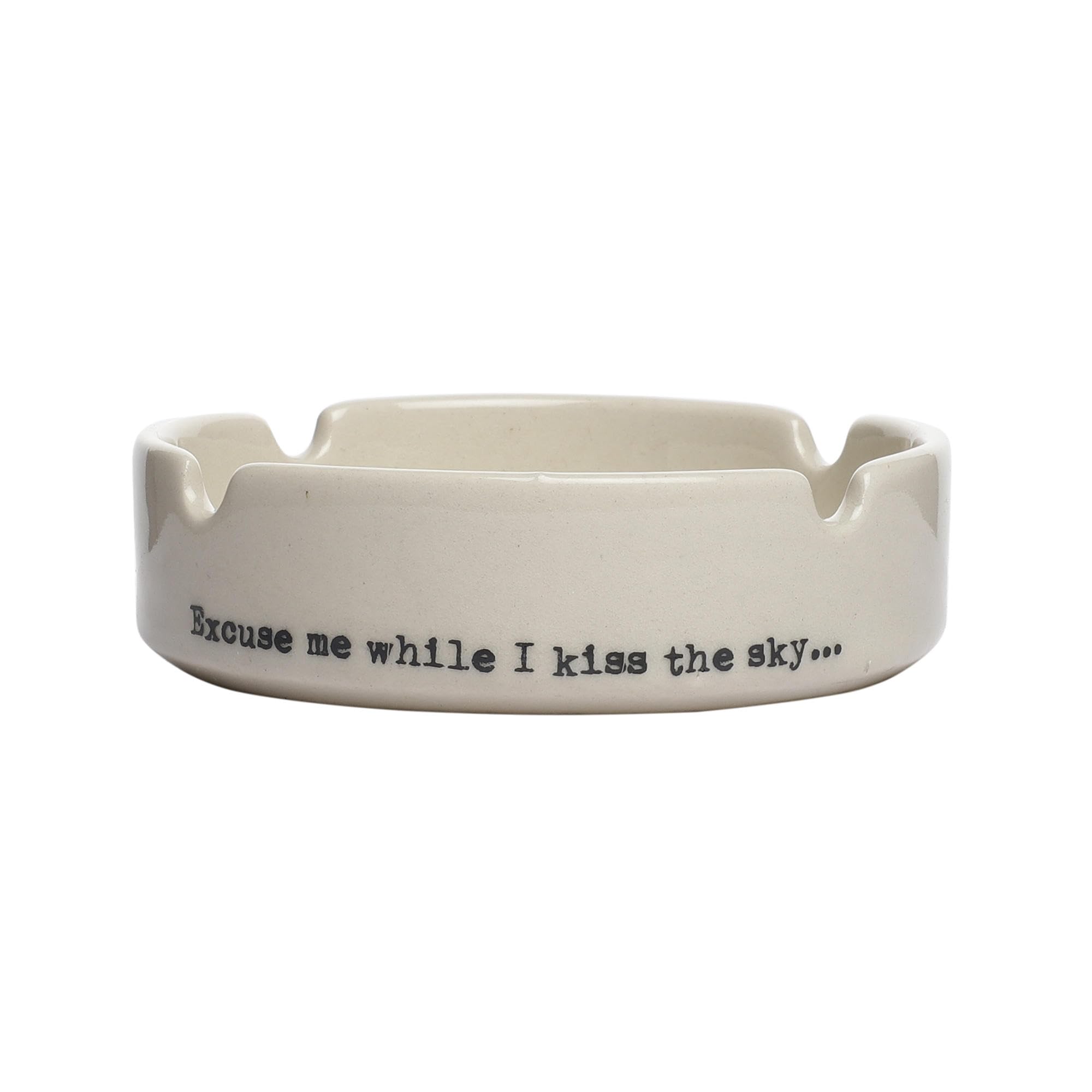 EK DO DHAI Classic Jimi Hendrix Ashtray, Stoneware Material, Long Lasting Print, Classic Style, White & Black in Color, Pack of 1 2