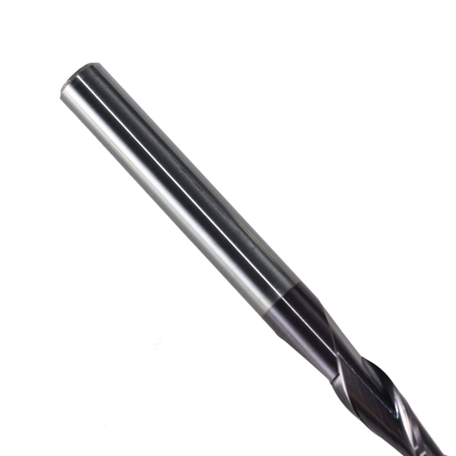 Zkenyao-Router bit Tungsteno carburo sólido 4 mm 6 mm de 8 mm de Bola de la Nariz sin cónicos Molinos de enrutador bits CNC Taper Wood Metal Fresing Cutter, Utilice Seguridad confiable