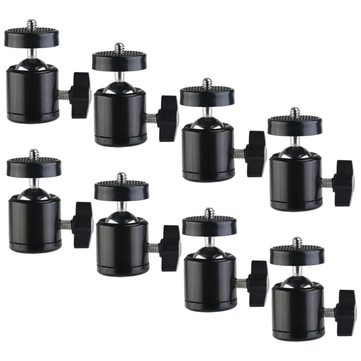 GOOHOCHY 8pcs Camera Tripod Adapter Camera Tripod Accessories Camera Ball Mount Camera Ball Adapter Ball Head Camera Tripod Ball Mount Tripod Mount Tripod Head Black Metal