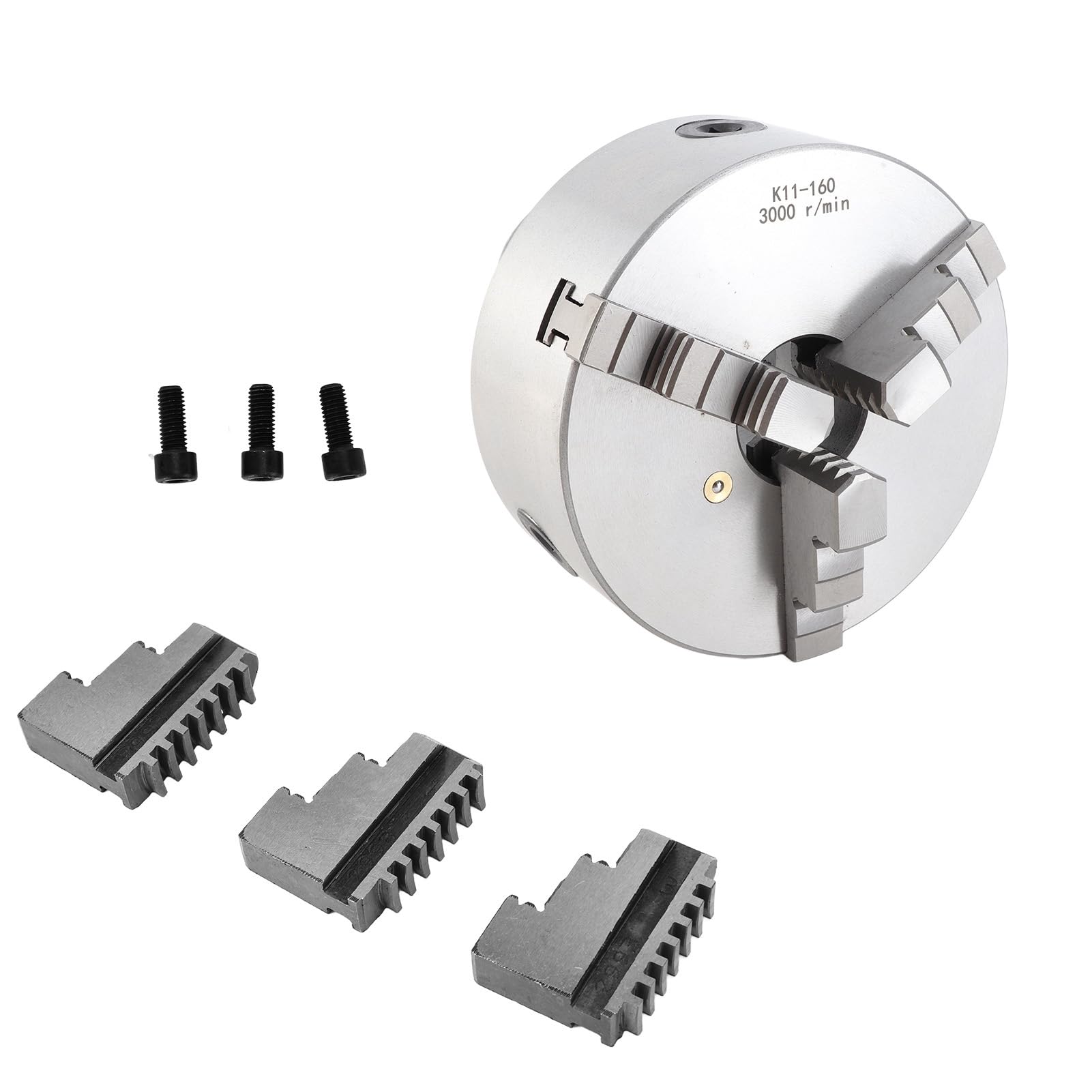Akozon K11-125 Mandrino Autocentrante a 3 Ganasce con Chiave, per Tornio