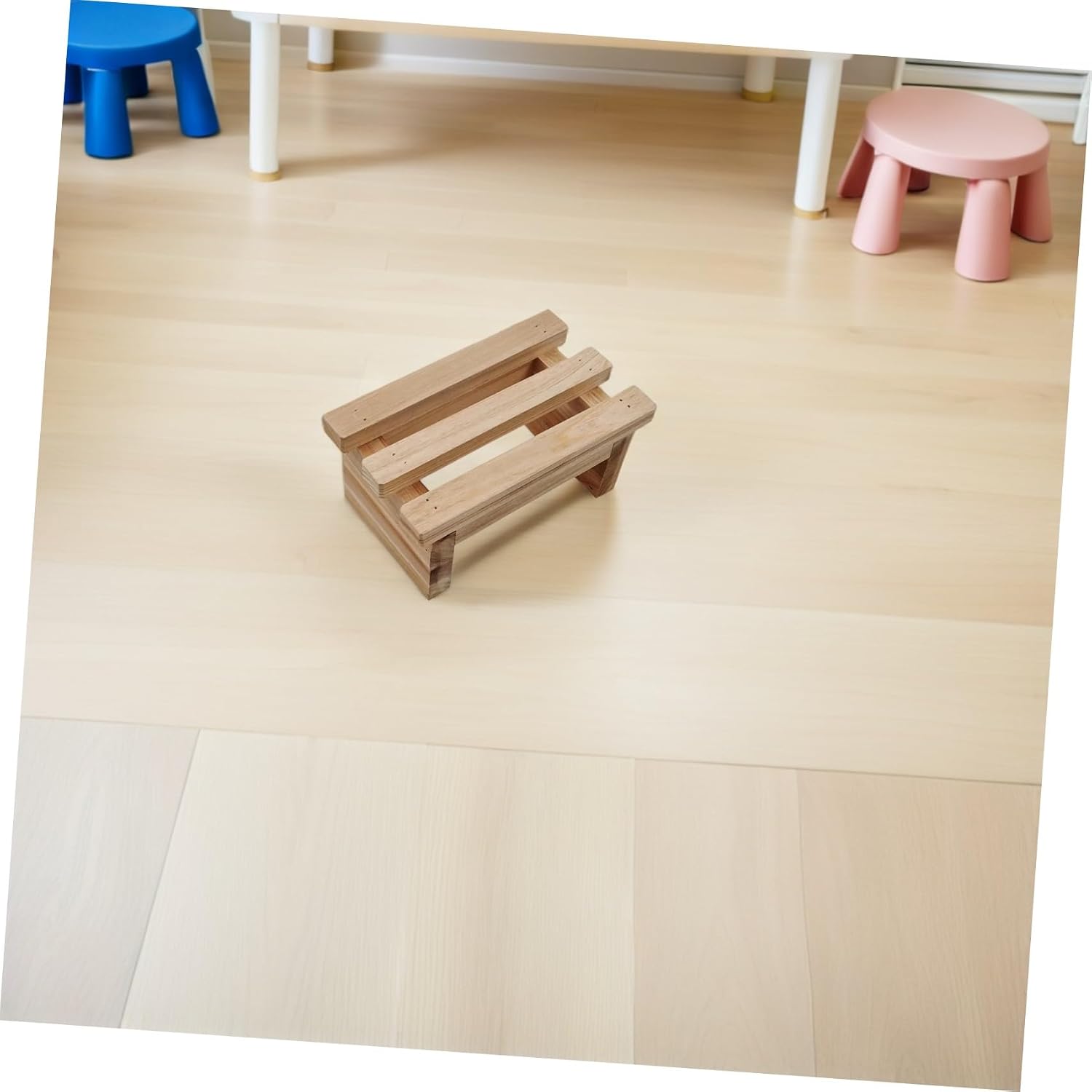 CHILDWEET Wooden Boys and Girls Stool Step Bench and Girls Rest Stool for Bathroom