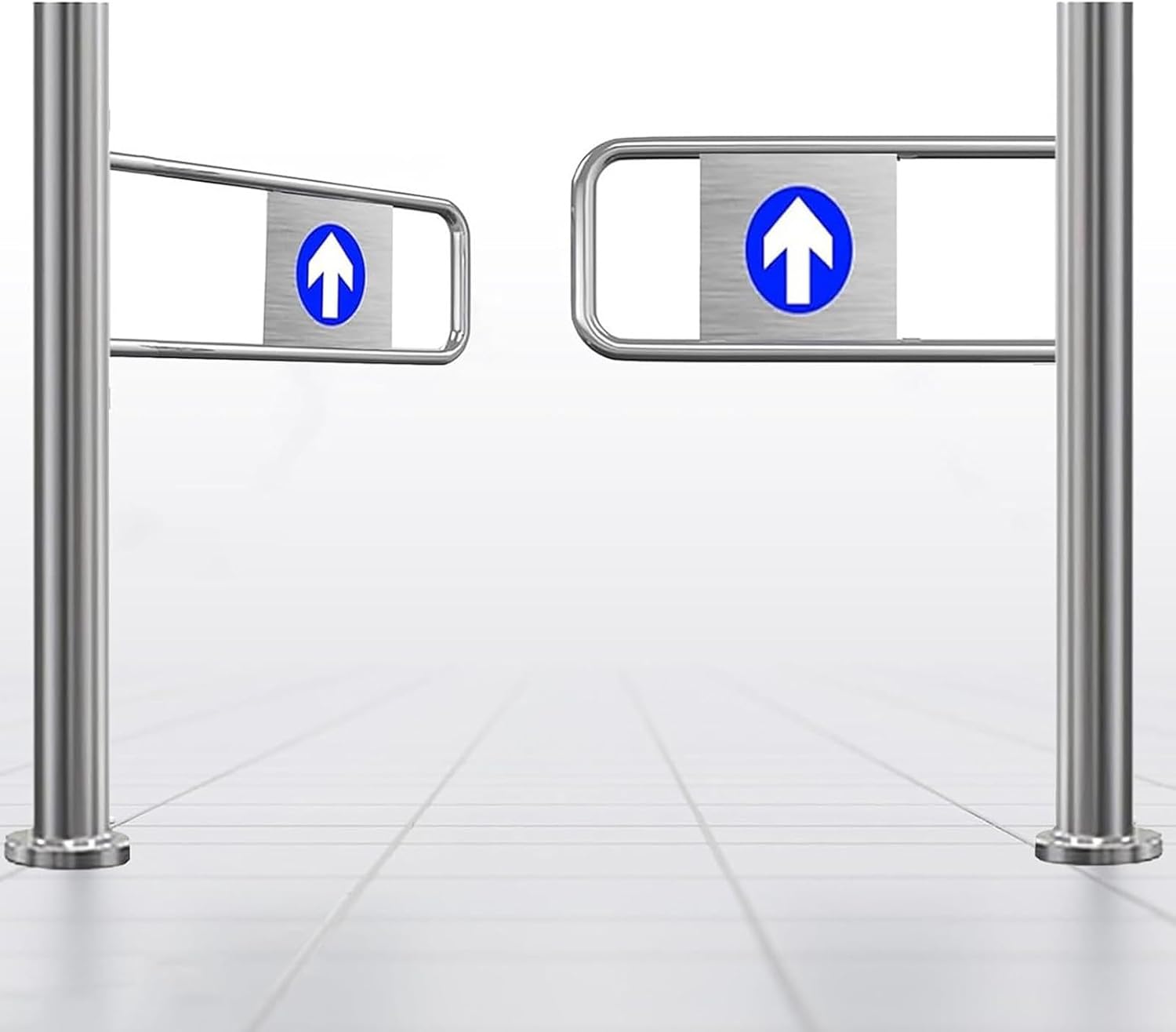 Self-Closing Metal Swing Gate for Supermarkets & Warehouses - Automatic Outdoor Pedestrian Safety Door 170x97cm -, Self-Closing, 1-Way Gate for Libraries & Stores