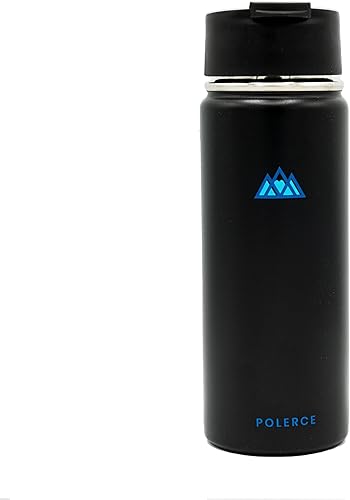 Miniatura 10 de Polerce - Taza de viaje de acero inoxidable para café de 18 onzas aislada al vacío botella de boca ancha con aislamiento térmico de doble pared sin