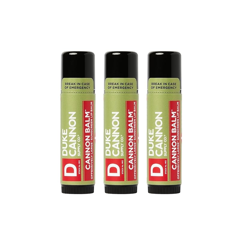 Bálsamo labial Duke Cannon Tactical Fresh Mint FPS 15, Pacote com 3