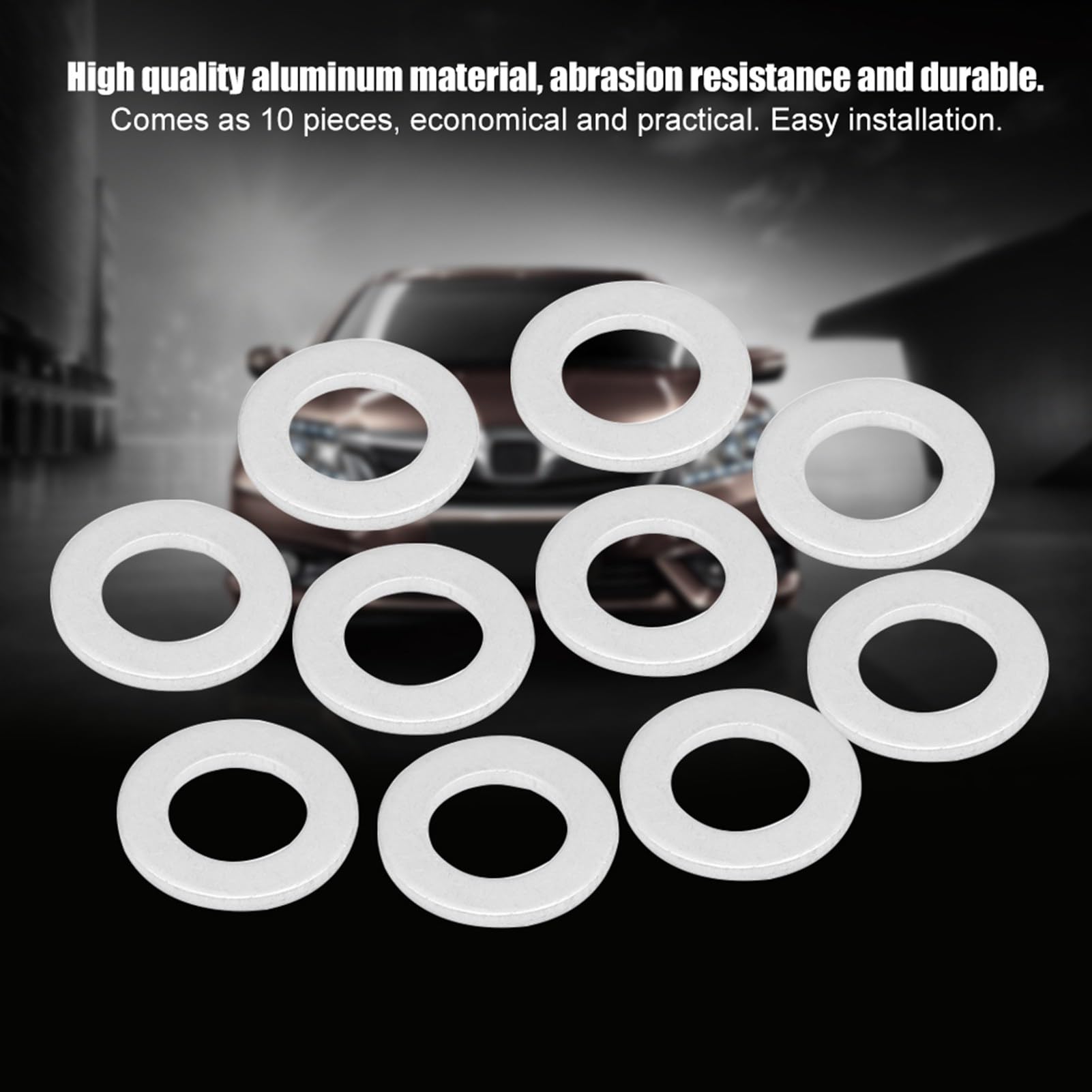 Paquete de 10 Juntas de drenaje de aceite de aluminio Kit de juntas de arandela 14MM joint vis de vidange moto v-strom