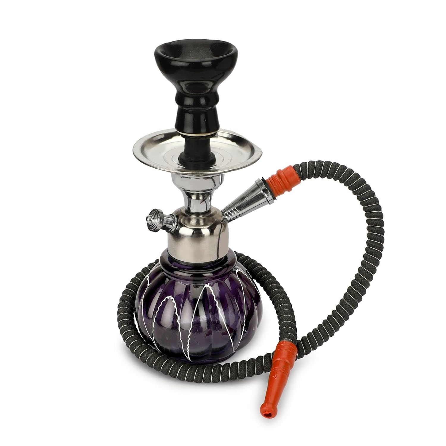AL – JABBAR Hookah, Stainless Steel with Handle, Metal,Glass (Purple) AL – JABBAR Hookah, Stainless Steel with Handle, Metal,Glass (Purple)