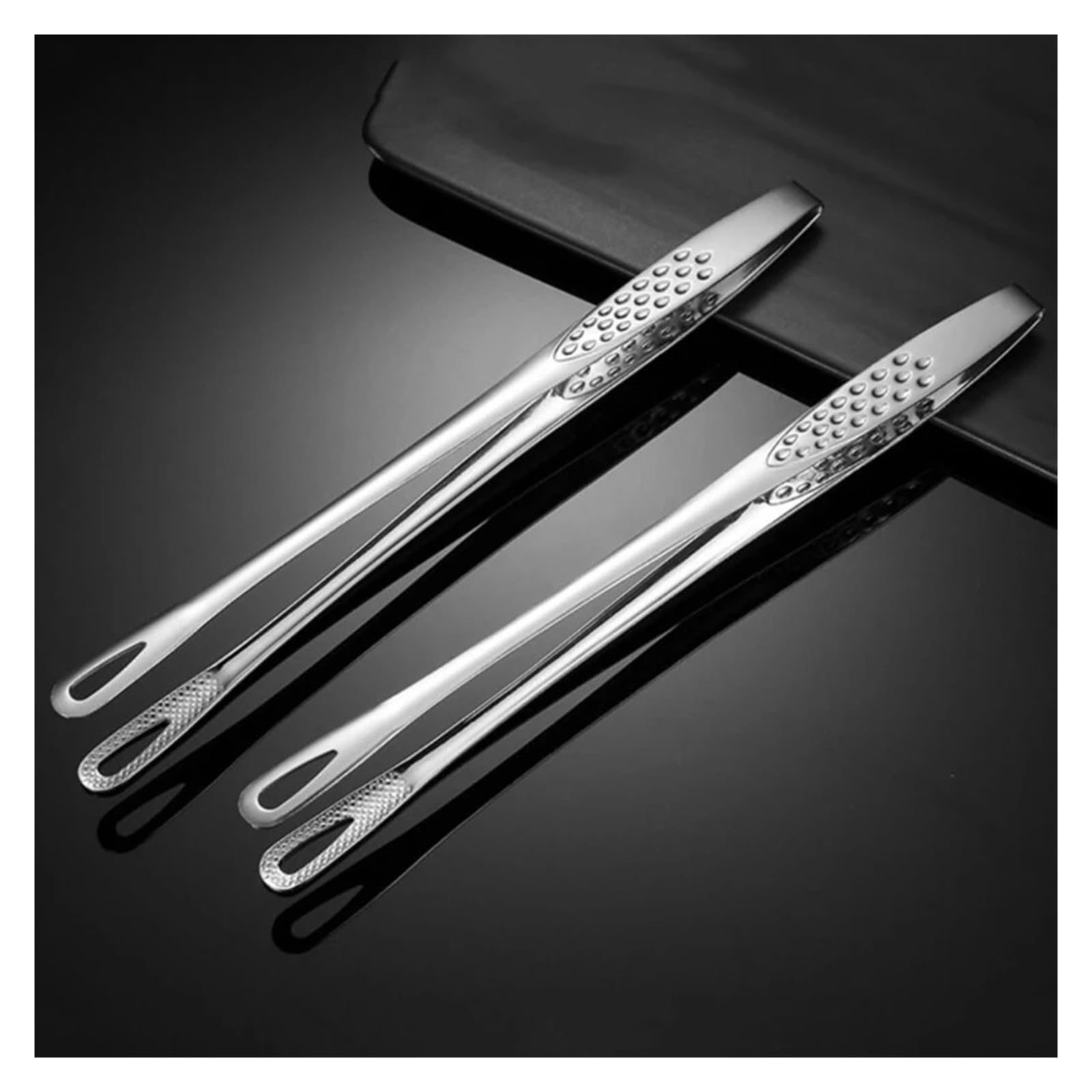 Pinza for barbacoa de acero inoxidable 304, pinzas for comida de cocina, pinzas portátiles for barbacoa, pinza for servir Buffet, herramienta de cocina for cocinar patatas fritas(C)