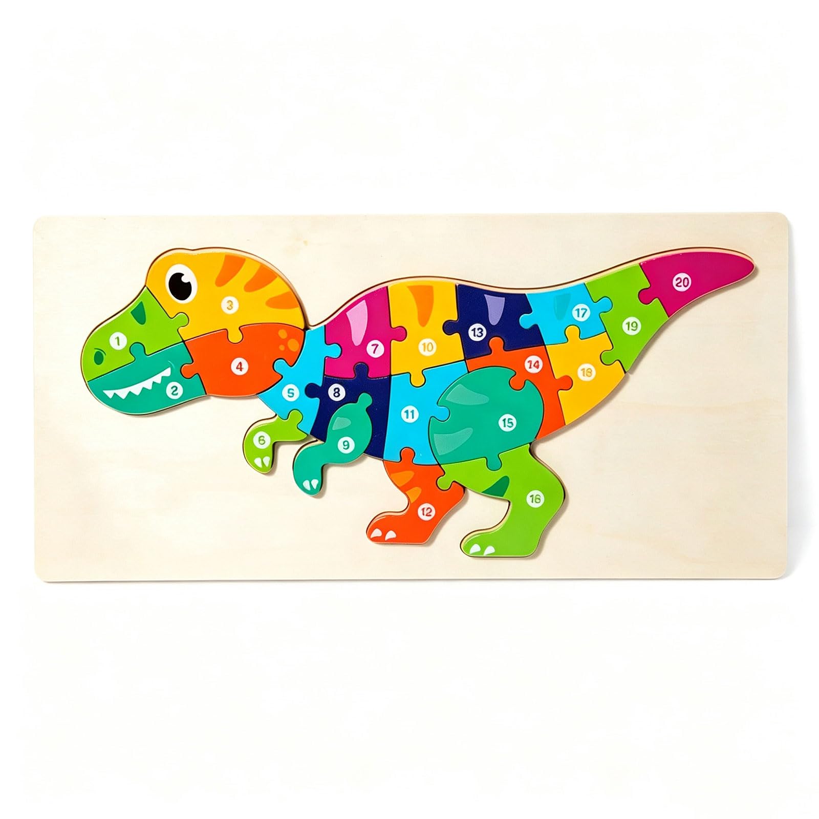 ttnmrc Montessori Wooden Animal Number Jigsaw Puzzle