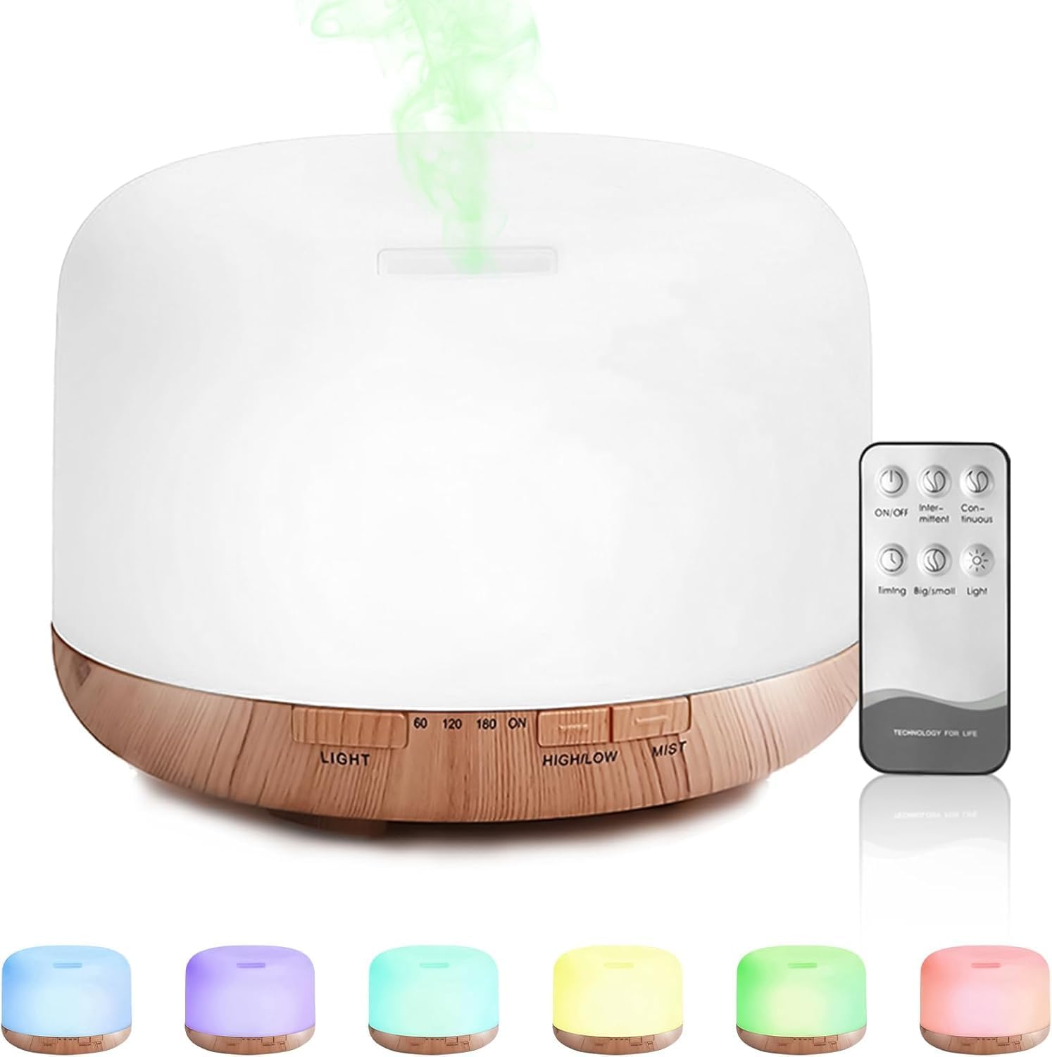 Bedroom Humidifier for Sleep Essential Oil Diffuser with Flame Effect Night Light Ultrasonic Cool Mist Air Quiet USB Auto Shut Off Aromatherapy Diffuser (Fragrant Oil Humidifier)