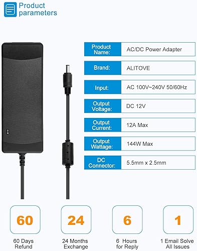 Miniatura 6 de ALITOVE Tira de luz LED azul de 32.8 pies impermeable IP65 10M 600 LED 60 LEDsM 5050 SMD PCB negro DC 12V para decoración de jardín del hogar, 2 x