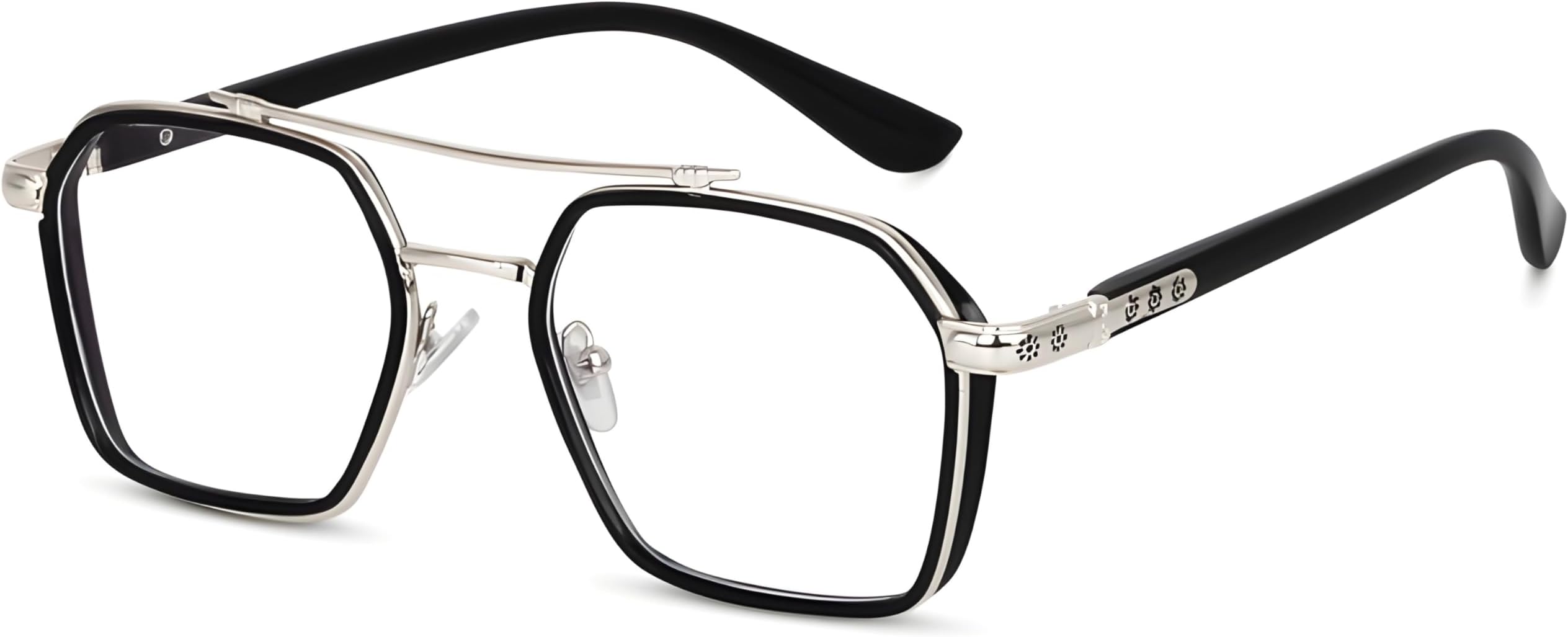 Blue Light Blocking Computer glasses for Men & Women | Classic Metal Frame | Zero Power Anti-Glare Blue Cut UV400 Eyeglasses for Mobile, Laptop & Office Use.