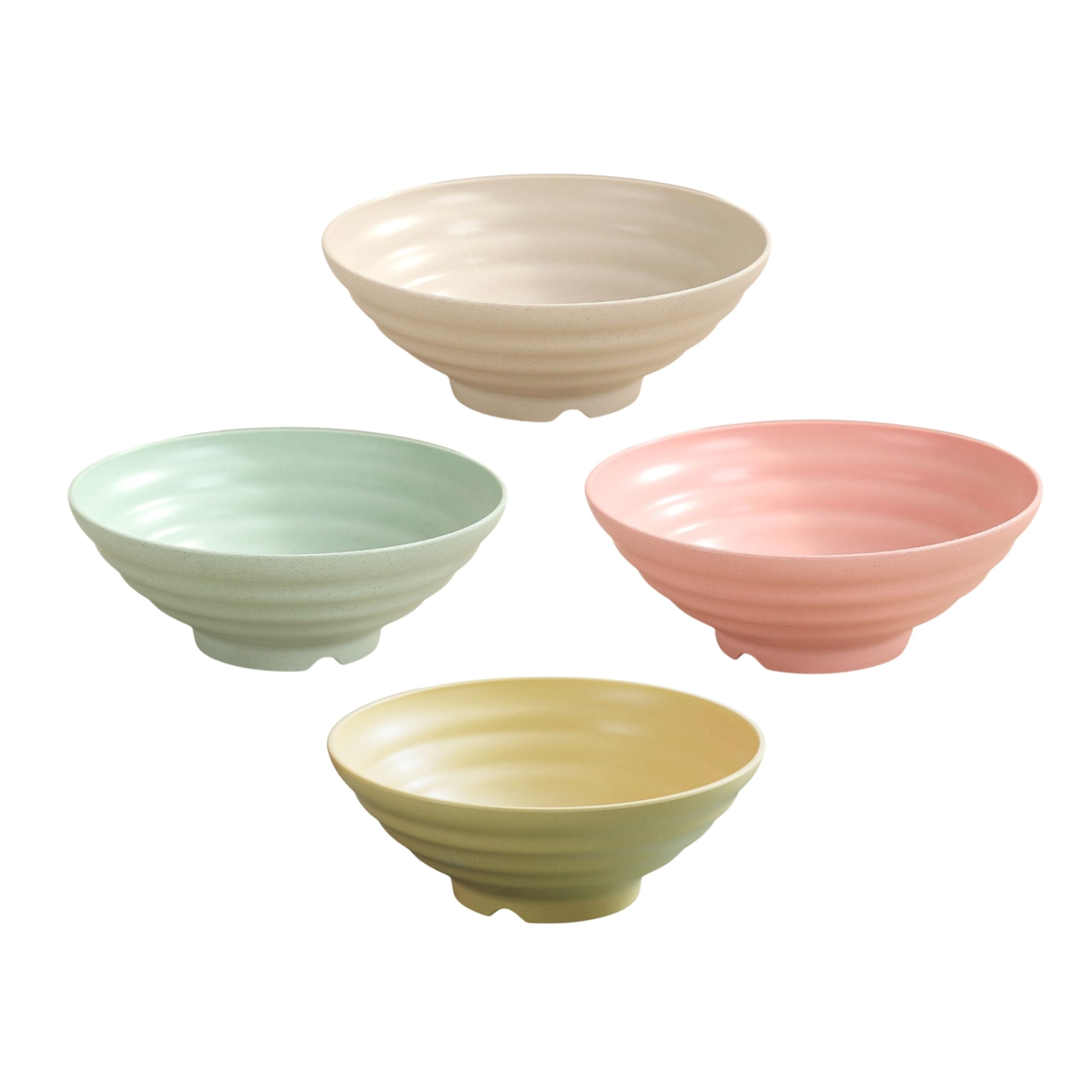 Colorful Wheat Straw Ramen Bowl Set – 7.5” Large Japanese-Style Bowls Set for Soup, Noodle, Salad, Pasta, Rice, Microwave & Dishwasher Safe, Beige, Pack of 2 — Amazon image 25