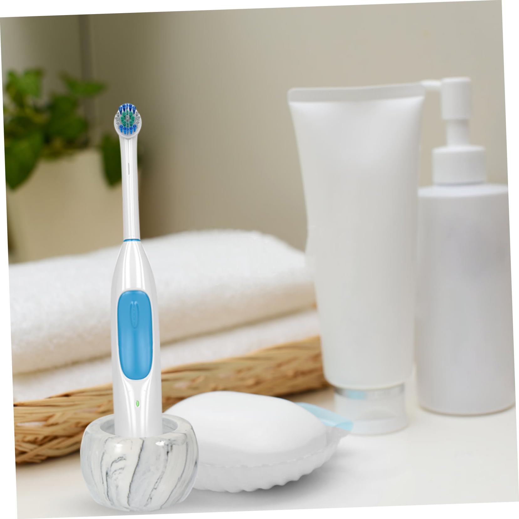 Garneck 5 Set Porta Spazzolino Da Grigia Per Bagno Supporto Elettrico 2 Pezzi * 5