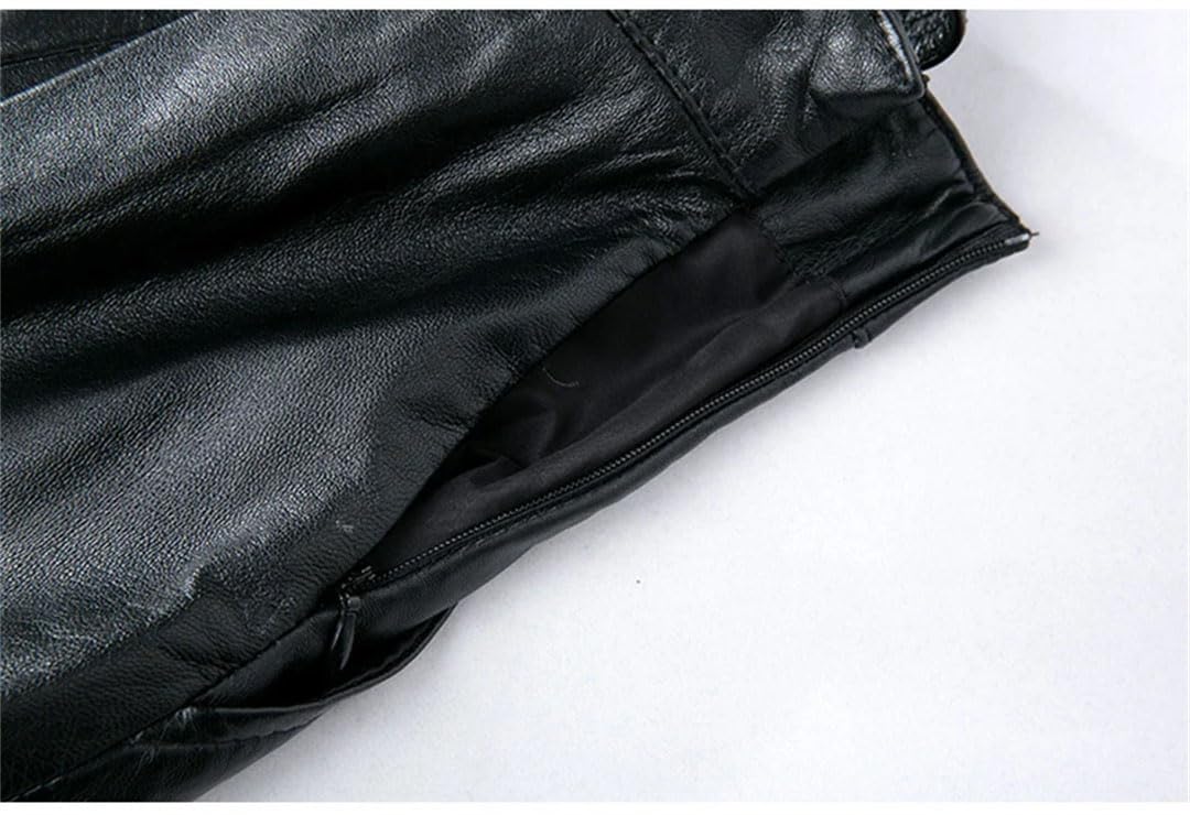 Damska skórzana spódnica midi Street Bow Belt Retro plisowane szorty