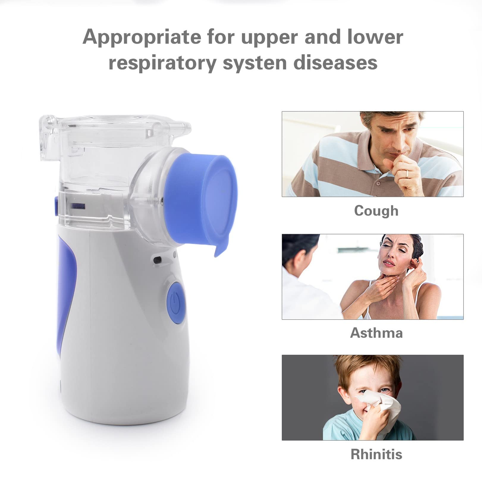 Nébuliseur Portable Silencieux - Inhalateur Pour Toux Adultes Et Enfants, Neuf Avec Emballage