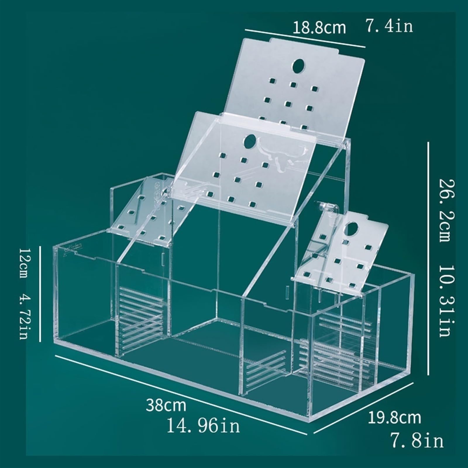 Deko Ökologische Aquarium-Desktop-Zucht, Schlüpfen, spezielle Aquarium-Isolationsbox, zirkulierende Wasserfiltrationspumpe, Heimbüro-Aquarium-Dekoration Zubehör