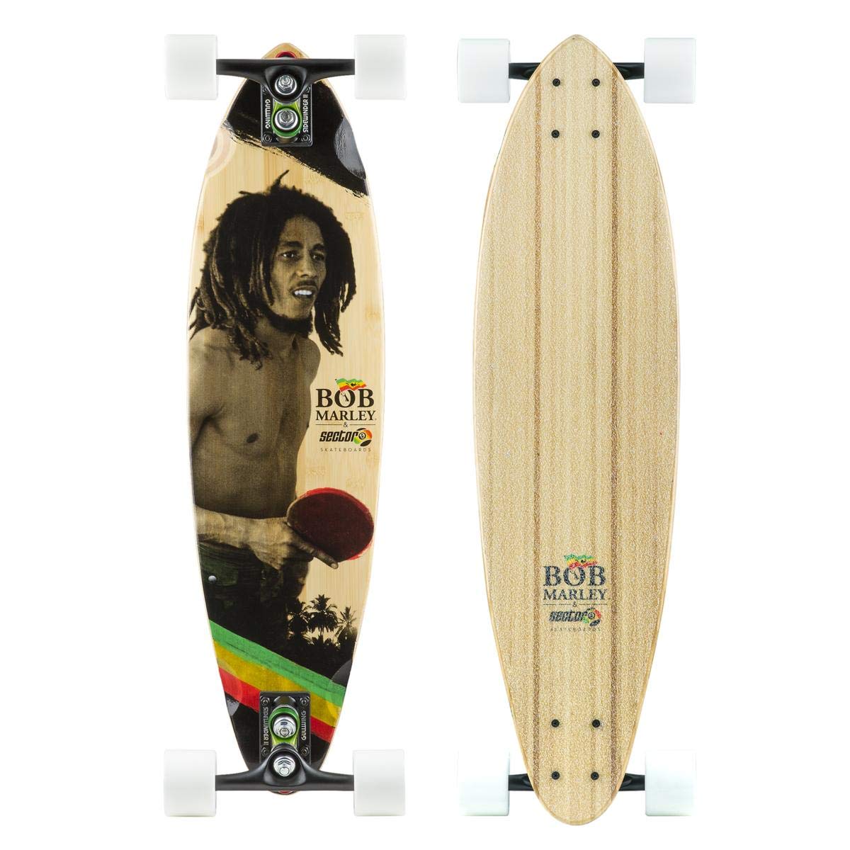 Sector 9 Cruiser Skateboard Bob Marley Small Axe Rasta 8.375" x 32.5"