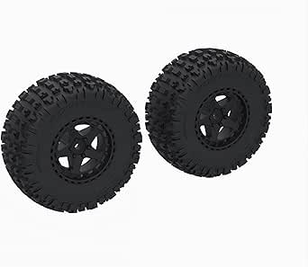 ARRMA DBoots Fortress Reifen Set - 2 Paar Rot Vorgeklebt