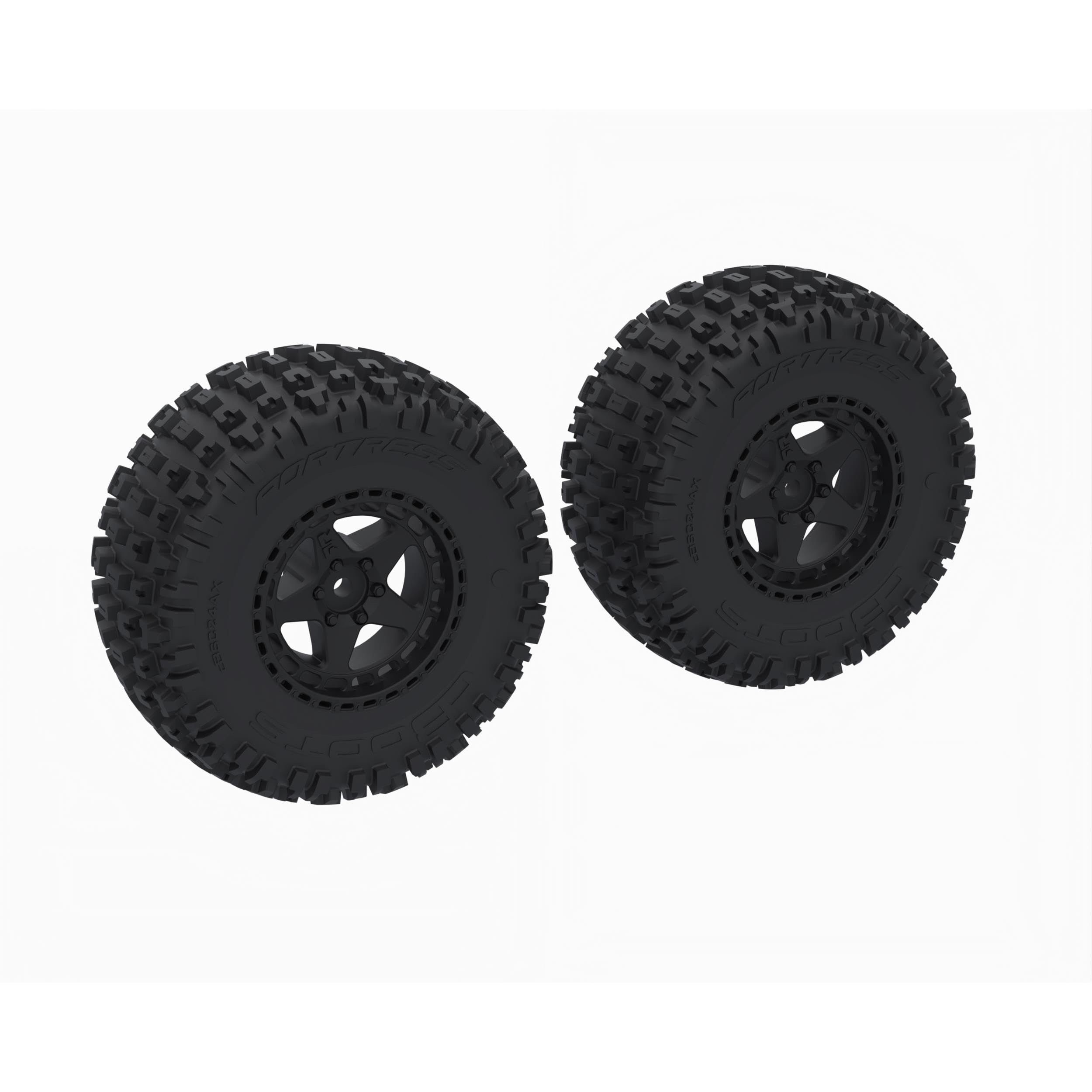 ARRMA DBoots Fortress SC Tire Set - Pre-Glued, Black, 2pc For 1/10 Scale, ARA-1616 - View #9