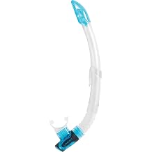 CRESSI since 1946 - Gamma Adult Snorkel for Men and Women with Splash Guard Silicone Mouthpiece Adjustable Clip Holder for Snorkelling Swimming Freediving and Sea Use