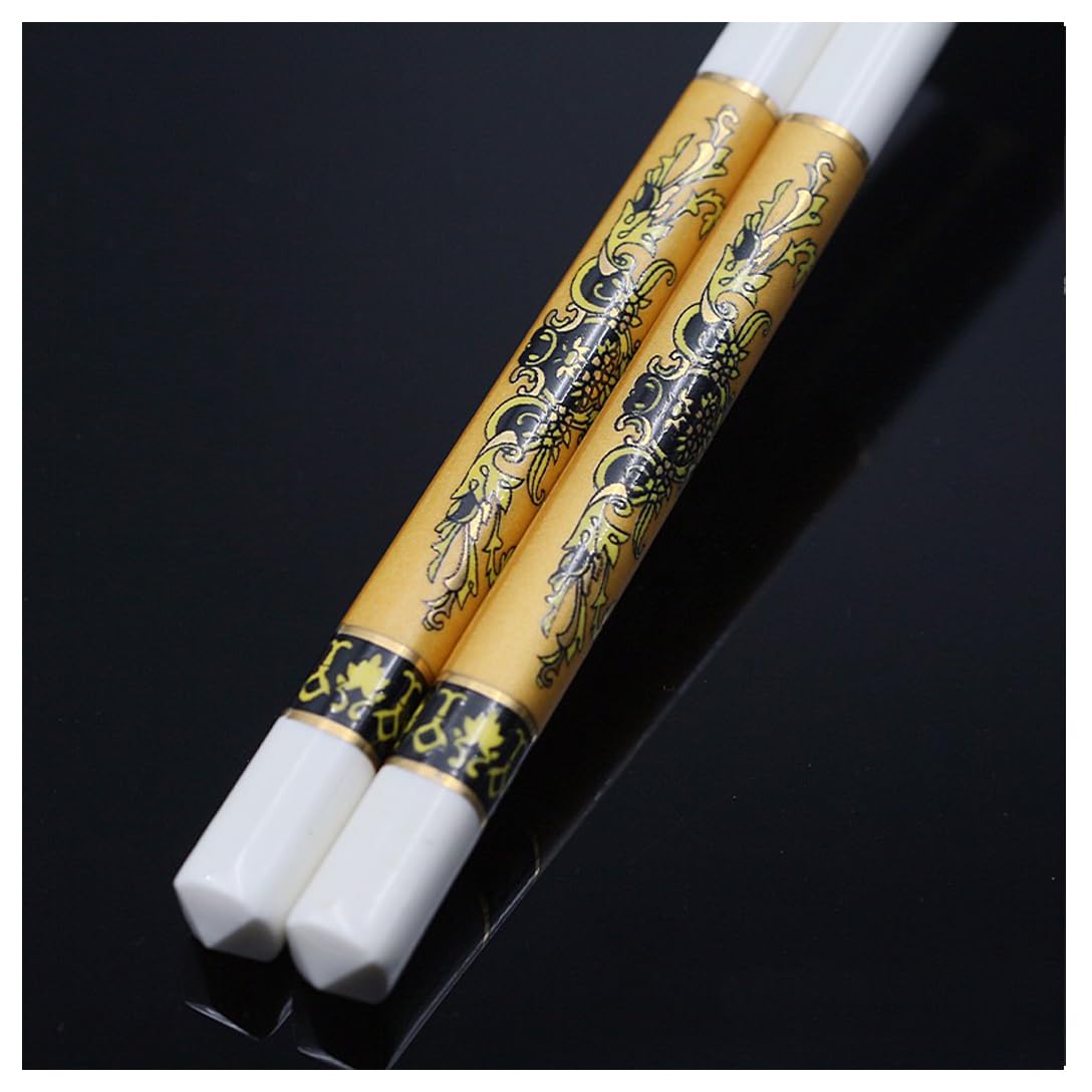 Baguettes en Porcelaine de qualité supérieure, 1 Paire de Baguettes réutilisables en céramique osseuse de Haute qualité, lavables au Lave-Vaisselle.(Q)