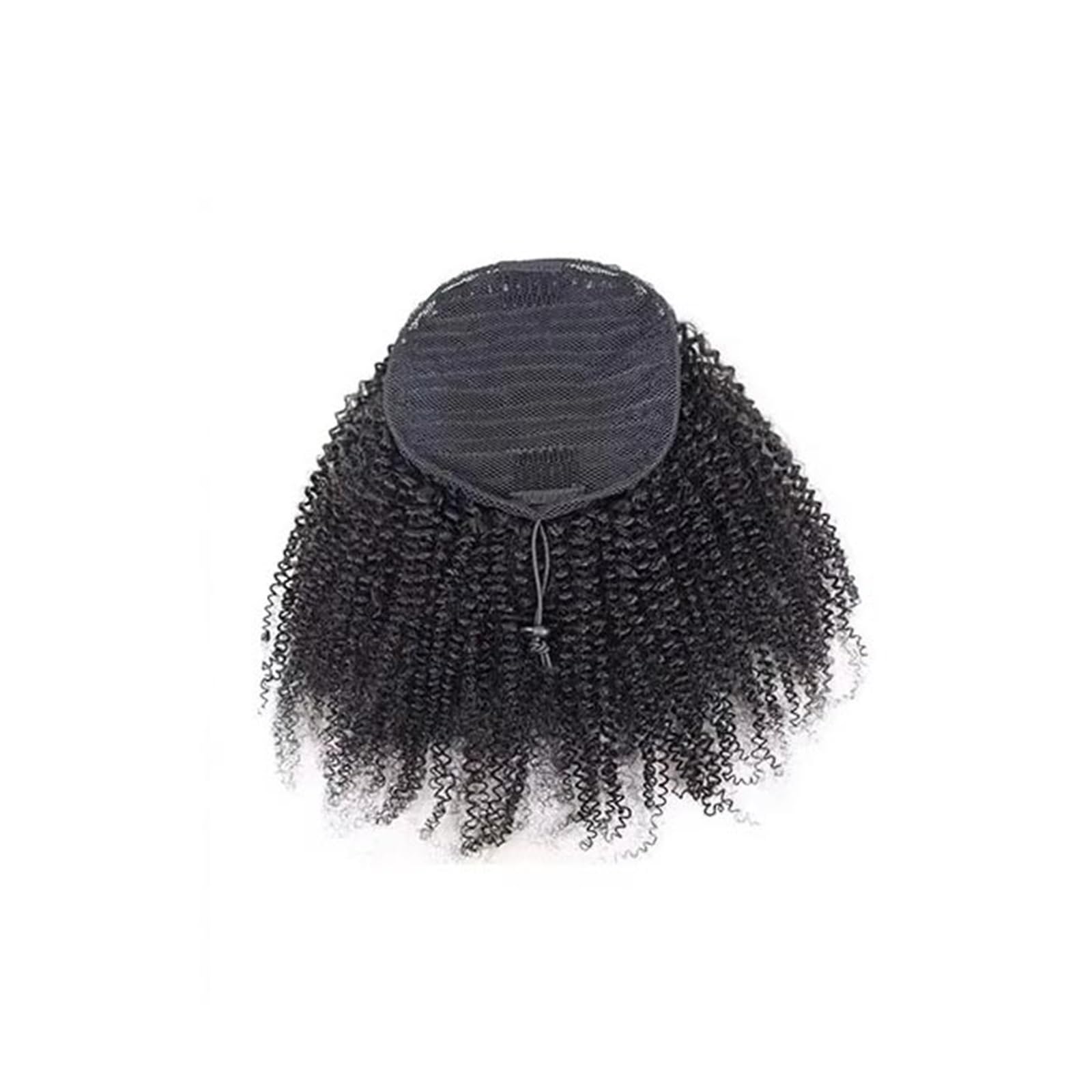 Postiche Extension queue de cheval crépue bouclée avec cordon serrage, cheveux naturels brésiliens Naturel(12inches)