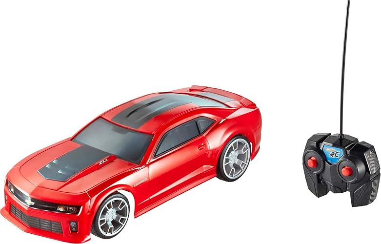 Hot Wheels RC Rojo ZL1 Camaro, Coche de Juguete de Control Remoto con Funciones Completas, Motor de Alto Rendimiento, 2.4 GHz con Alcance de 65 pies