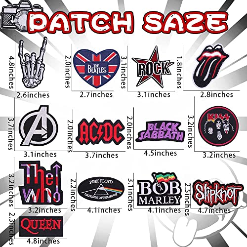 Zotoone 55Pcs Metal Band Rock Iron On Patches For Clothing Diy Punk Skull Music Vintage Embroidery Patches For Clothes Backpacks Jeans Appliques Sew On Badges #TOP3