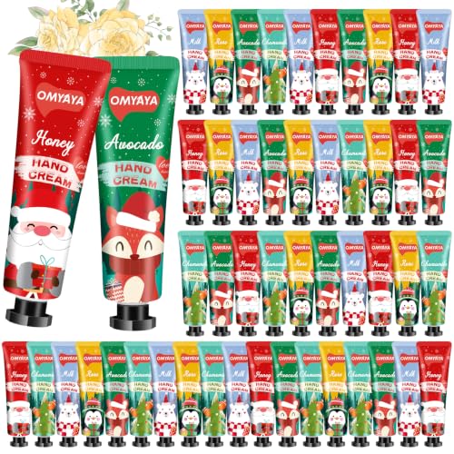 Juego de 60 cremas de manos, mini crema de manos, set de regalo para mujeres, crema de cuidado pequeño, crema hidratante para manos muy secas, regalo pequeño para regalos de Navidad, regalo de