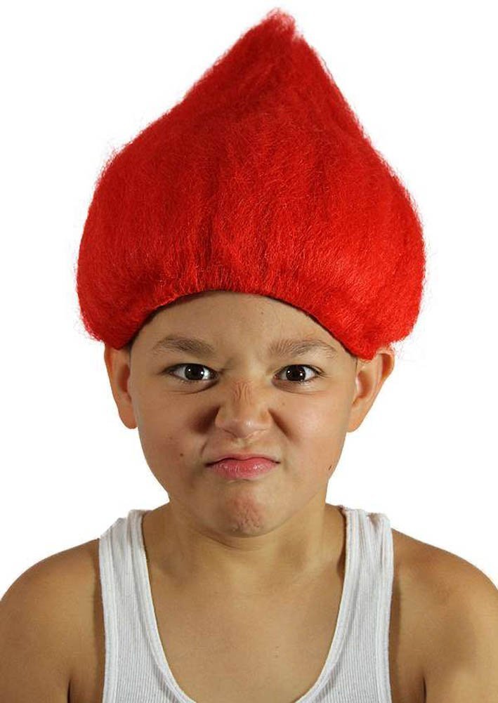 My Costume Wigs Boy's Red Troll Wig (Red) One Size fits all
